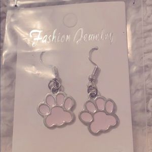 Dog paw earrings